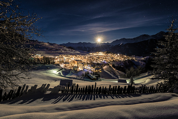 Serfaus bei Nacht **