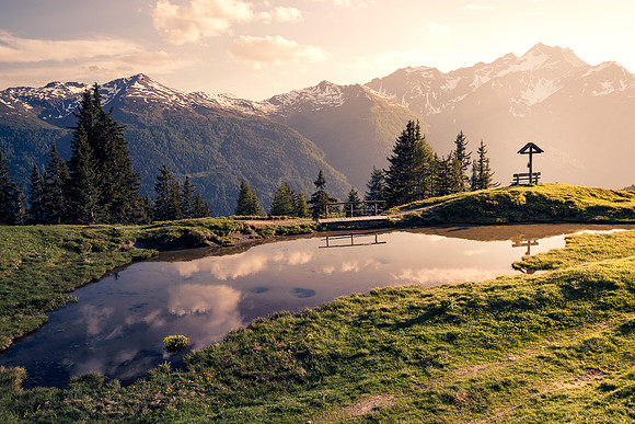 Der Teich in den Bergen